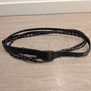 Sarah Pacini Black Studded Belt